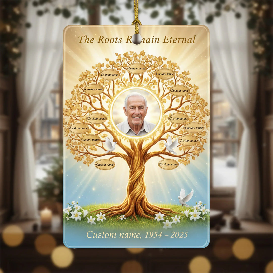 Roots Remain Eternal - Personalized Christmas Ornament - Faith In My Bag is a brand operated by Gemini Clothing LLC