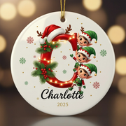 Elf Alphabet 2025 2026 - Personalized Christmas Ornament - Faith In My Bag is a brand operated by Gemini Clothing LLC