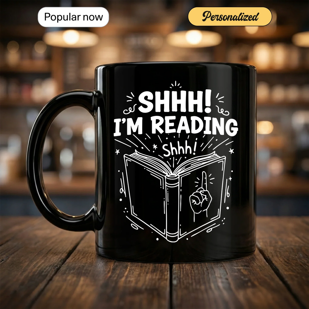 Shhh I'm Reading Coffee - Gift Mug - Faith In My Bag is a brand operated by Gemini Clothing LLC
