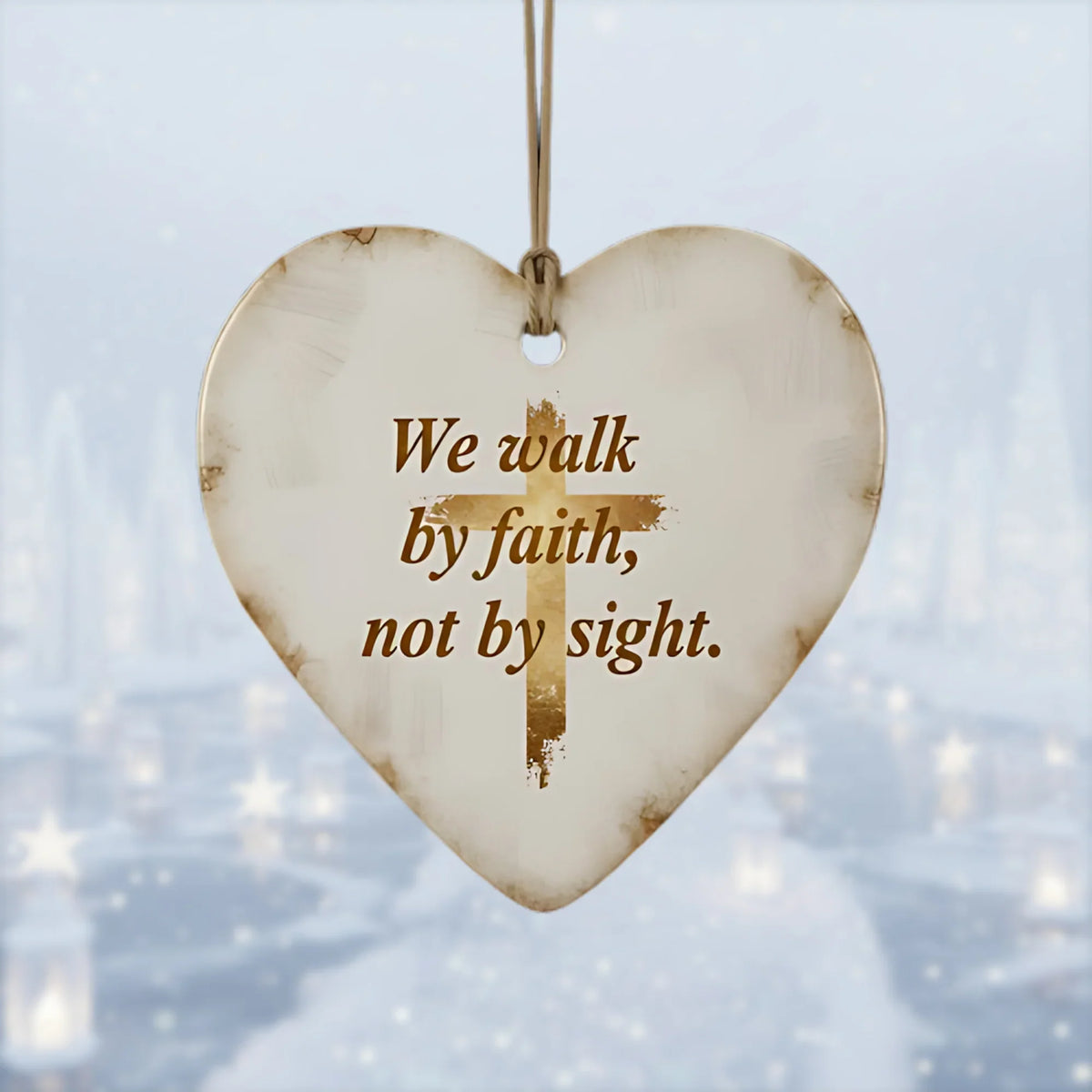 We Walk by - Christmas Ornament - Faith In My Bag is a brand operated by Gemini Clothing LLC