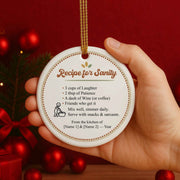 Funny Recipe for Sanity Personalized Christmas Ornament