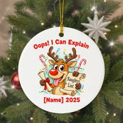Oops I Can Explain - Personalized Christmas Ornament - Faith In My Bag is a brand operated by Gemini Clothing LLC
