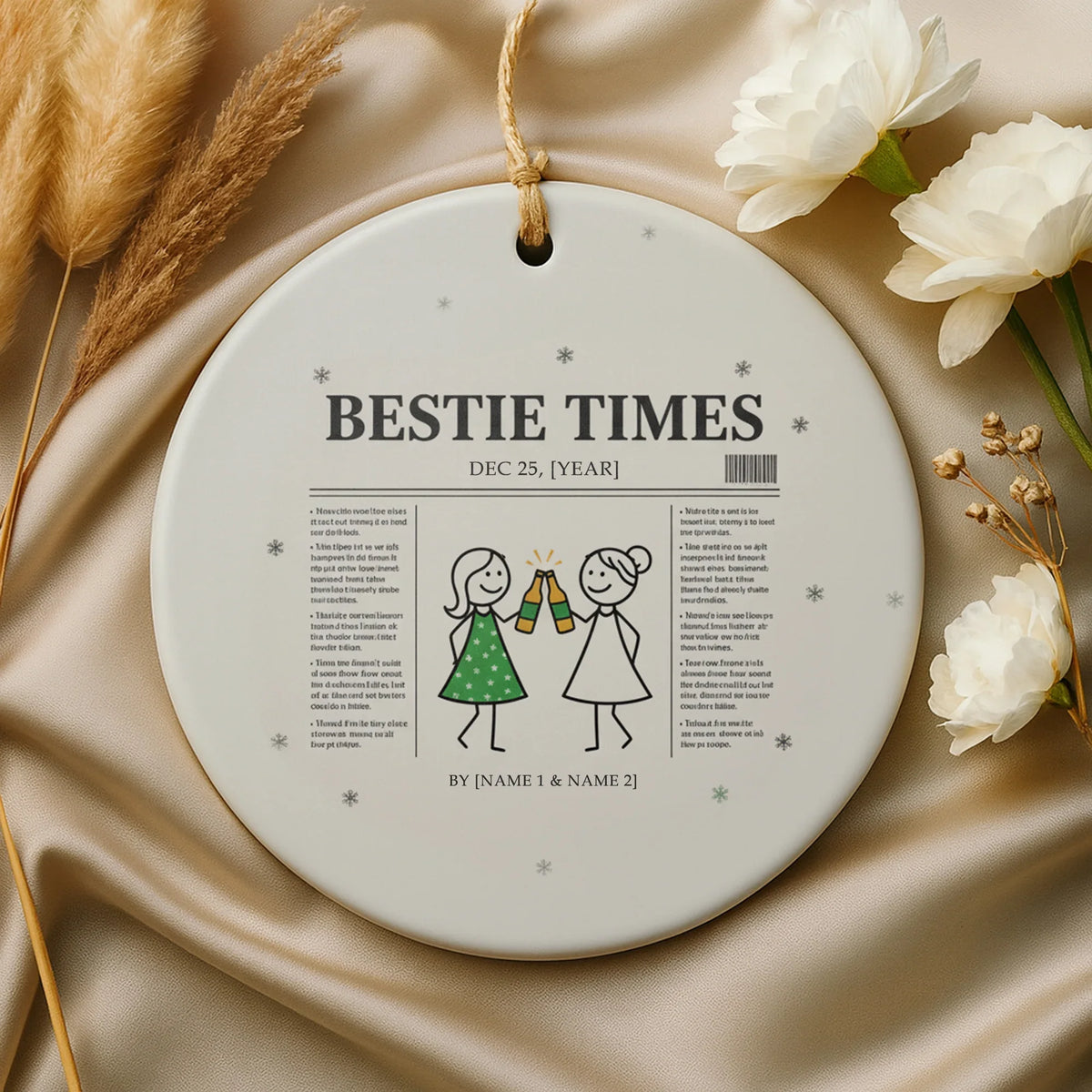 Best Seller Best Friend Set - Personalized Christmas Ornament - Faith In My Bag is a brand operated by Gemini Clothing LLC