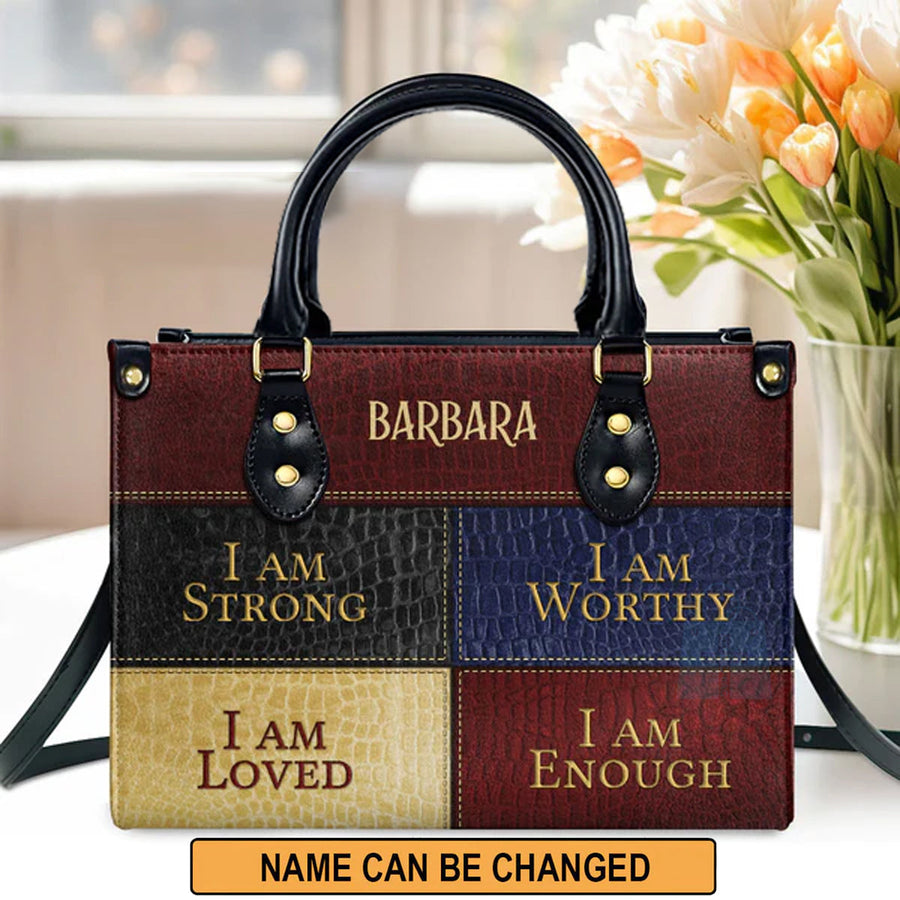 Christianartbag Handbags, I Am Enough, I Am Loved, Personalized Bags, Gifts for Women, Christmas Gift, CABLTB01290723.