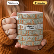 Happiness is a Cup of Coffee and a Good Book - Personalized Gift Mug - Faith In My Bag is a brand operated by Gemini Clothing LLC