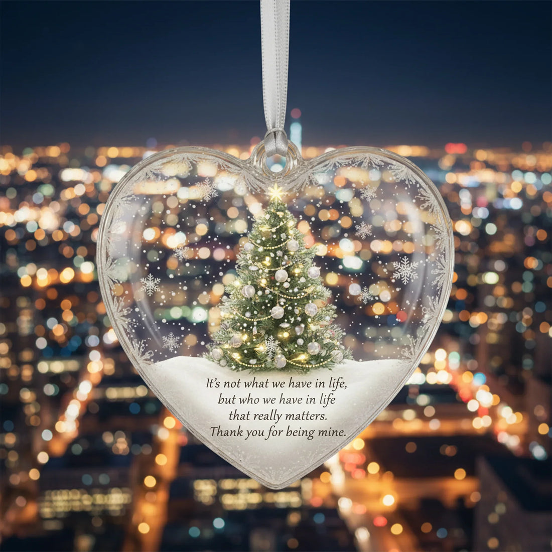 Christmas Tree Glass - Personalized Christmas Ornament - Faith In My Bag is a brand operated by Gemini Clothing LLC