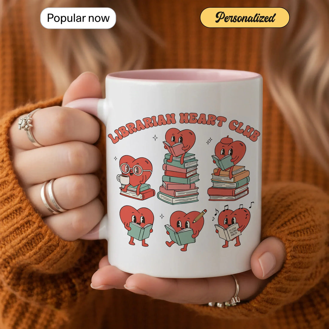 Librarian Heart Club Gift Mug - Faith In My Bag is a brand operated by Gemini Clothing LLC
