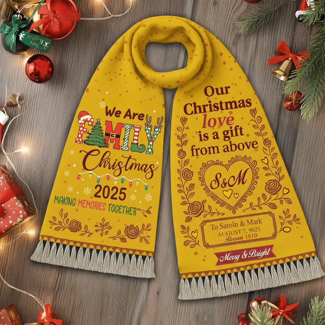 Family Christmas Scarf 2025 - Personalized Christian Gift - Faith In My Bag is a brand operated by Gemini Clothing LLC