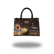 Mom, the Heart of the Family Personalized Christian Handbag