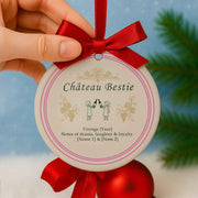 Best Friend Château Bestie Personalized Christmas Ornament