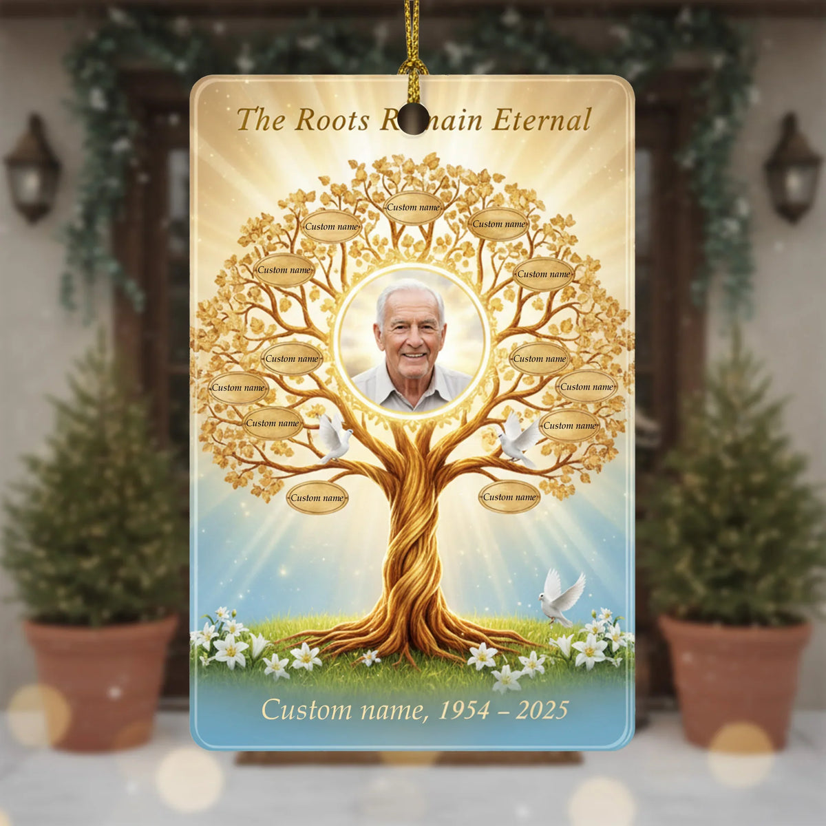 Roots Remain Eternal - Personalized Christmas Ornament - Faith In My Bag is a brand operated by Gemini Clothing LLC