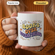 Books Over Everything - Gift Mug - Faith In My Bag is a brand operated by Gemini Clothing LLC