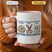 Funny Nothing Beats Reading - Gift Mug - Faith In My Bag is a brand operated by Gemini Clothing LLC
