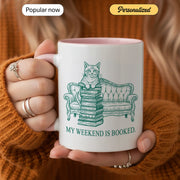 My Weekend is Booked Cat - Personalized Gift Mug - Faith In My Bag is a brand operated by Gemini Clothing LLC