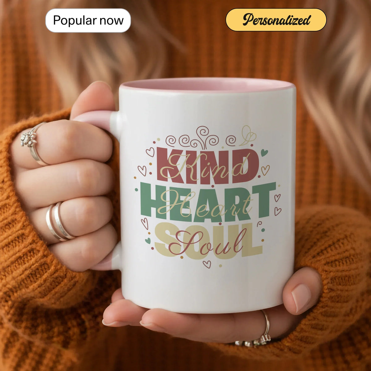Kind Heart Soul - Personalized Gift Mug - Faith In My Bag is a brand operated by Gemini Clothing LLC