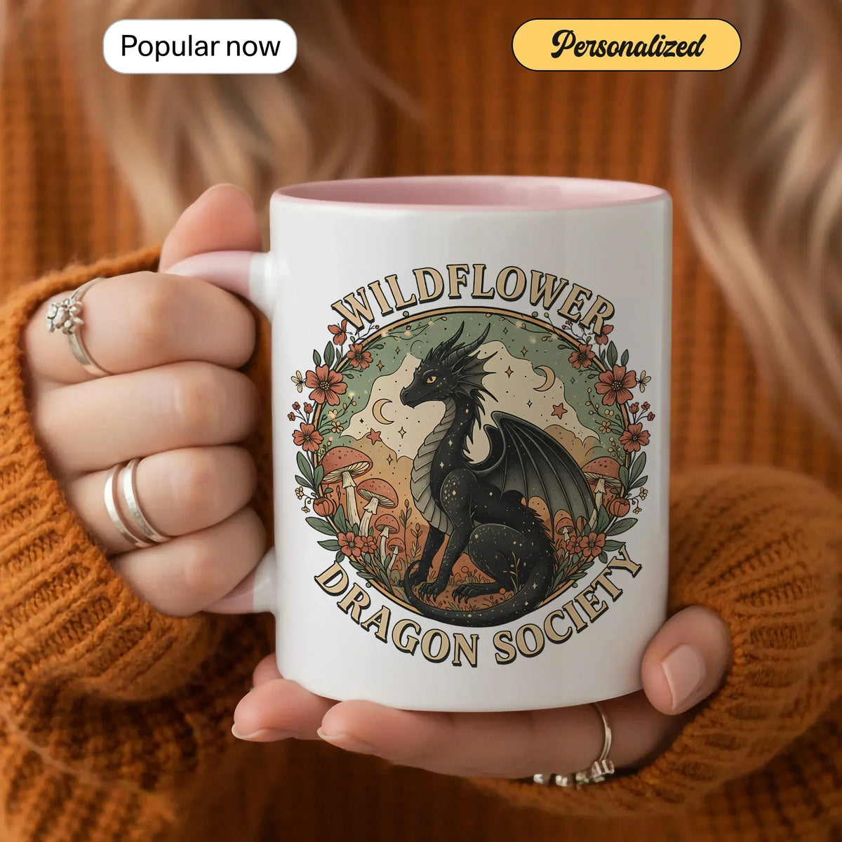 Wildflower Dragon Society Accent - Gift Mug - Faith In My Bag is a brand operated by Gemini Clothing LLC