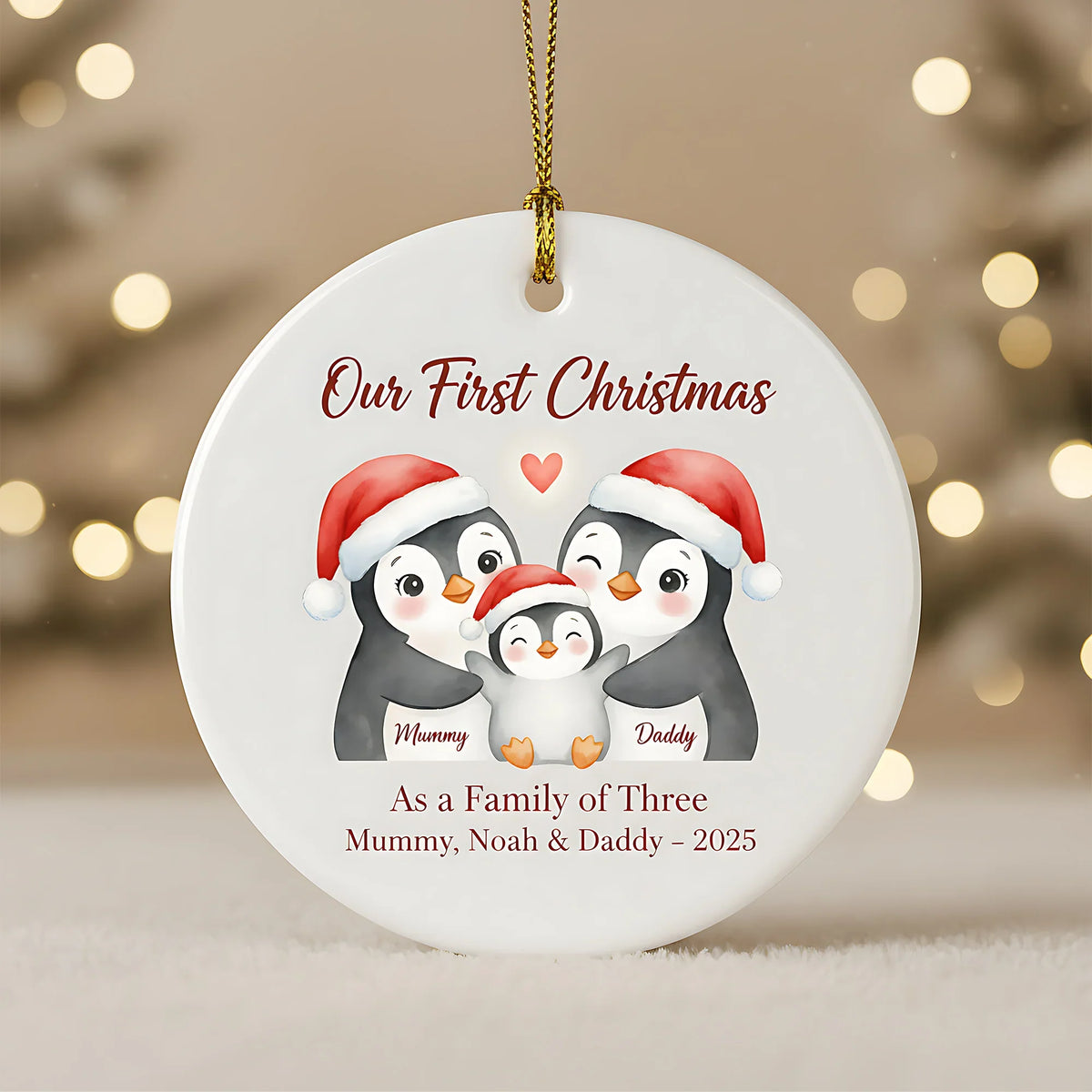 Baby's First Christmas 2025 & Family of Three Set 2026 - Personalized Christmas - Faith In My Bag is a brand operated by Gemini Clothing LLC
