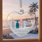 Family is Where Life Begins Glass - Christmas Ornament - Faith In My Bag is a brand operated by Gemini Clothing LLC