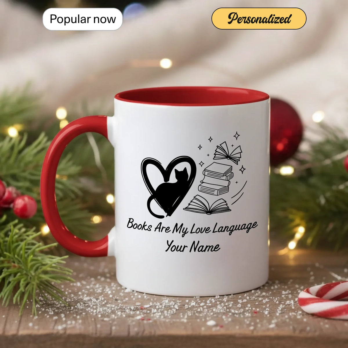 Books Are my Love Language - Personalized Gift Mug - Faith In My Bag is a brand operated by Gemini Clothing LLC
