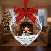 Together Through the Years Crystal Heart - Christmas Ornament - Faith In My Bag is a brand operated by Gemini Clothing LLC