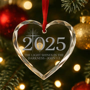 Christmas 2025 Heart Shape Christmas Ornament