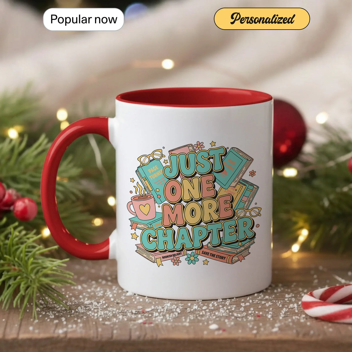 Just One More Chapter - Personalized Gift Mug - Faith In My Bag is a brand operated by Gemini Clothing LLC