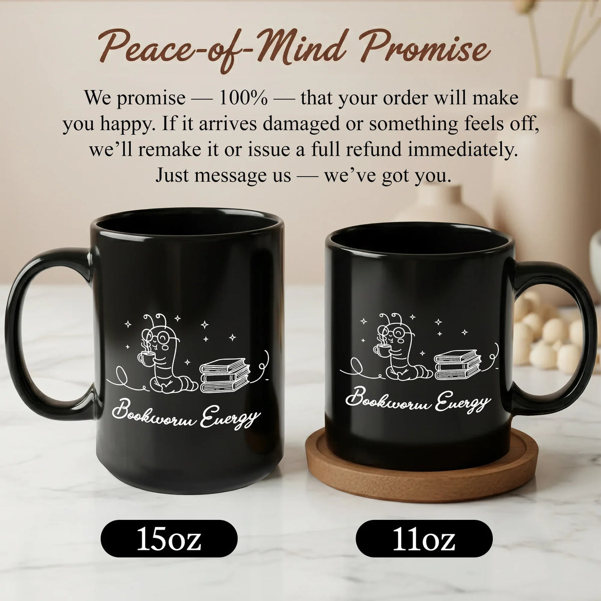 Bookworm's Delight - Gift Mug - Faith In My Bag is a brand operated by Gemini Clothing LLC
