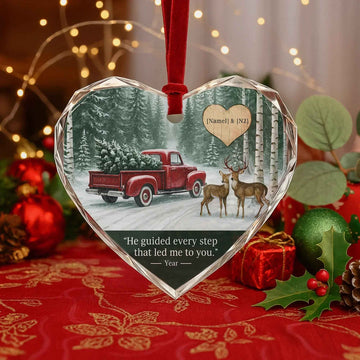 Heart for Couple - Personalized Christmas Ornament