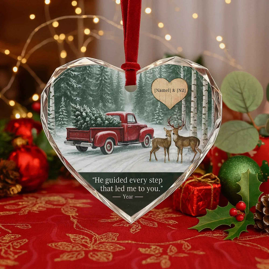 Heart for Couple - Personalized Christmas Ornament