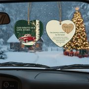 God Wrote Our Love Story Personalized Christmas Ornament - Faith In My Bag is a brand operated by Gemini Clothing LLC
