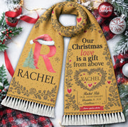 Christmas Scarf with Initial - Personalized Christian Gift - Faith In My Bag is a brand operated by Gemini Clothing LLC