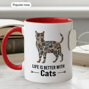 Life is Better with Cats - Gift Mug - Faith In My Bag is a brand operated by Gemini Clothing LLC