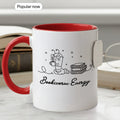 Bookworm Energy - Personalized Gift Mug - Faith In My Bag is a brand operated by Gemini Clothing LLC