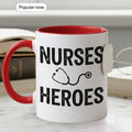 Nurses Are Heroes - Personalized Gift Mug - Faith In My Bag is a brand operated by Gemini Clothing LLC