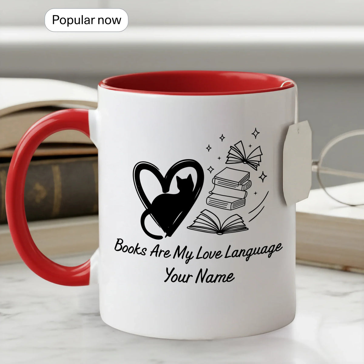 Books Are my Love Language - Personalized Gift Mug - Faith In My Bag is a brand operated by Gemini Clothing LLC