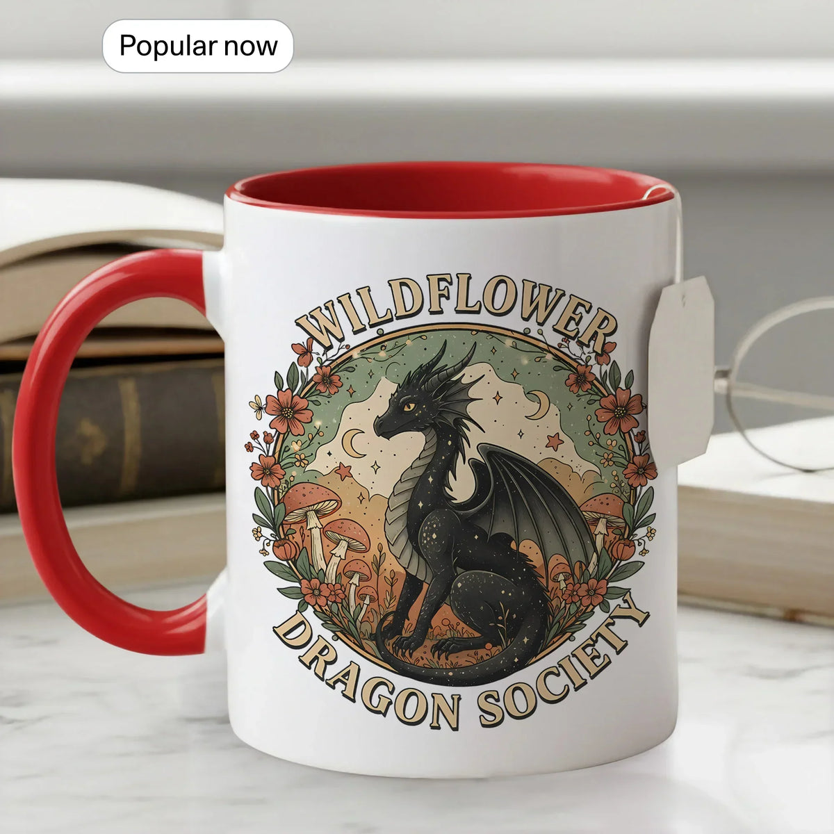 Wildflower Dragon Society Accent - Gift Mug - Faith In My Bag is a brand operated by Gemini Clothing LLC