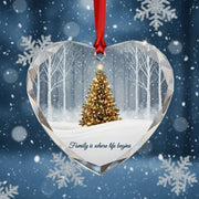 Family Glass Heart - Personalized Christmas Ornament - Faith In My Bag is a brand operated by Gemini Clothing LLC