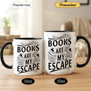 Books Are my Escape Literary - Gift Mug - Faith In My Bag is a brand operated by Gemini Clothing LLC