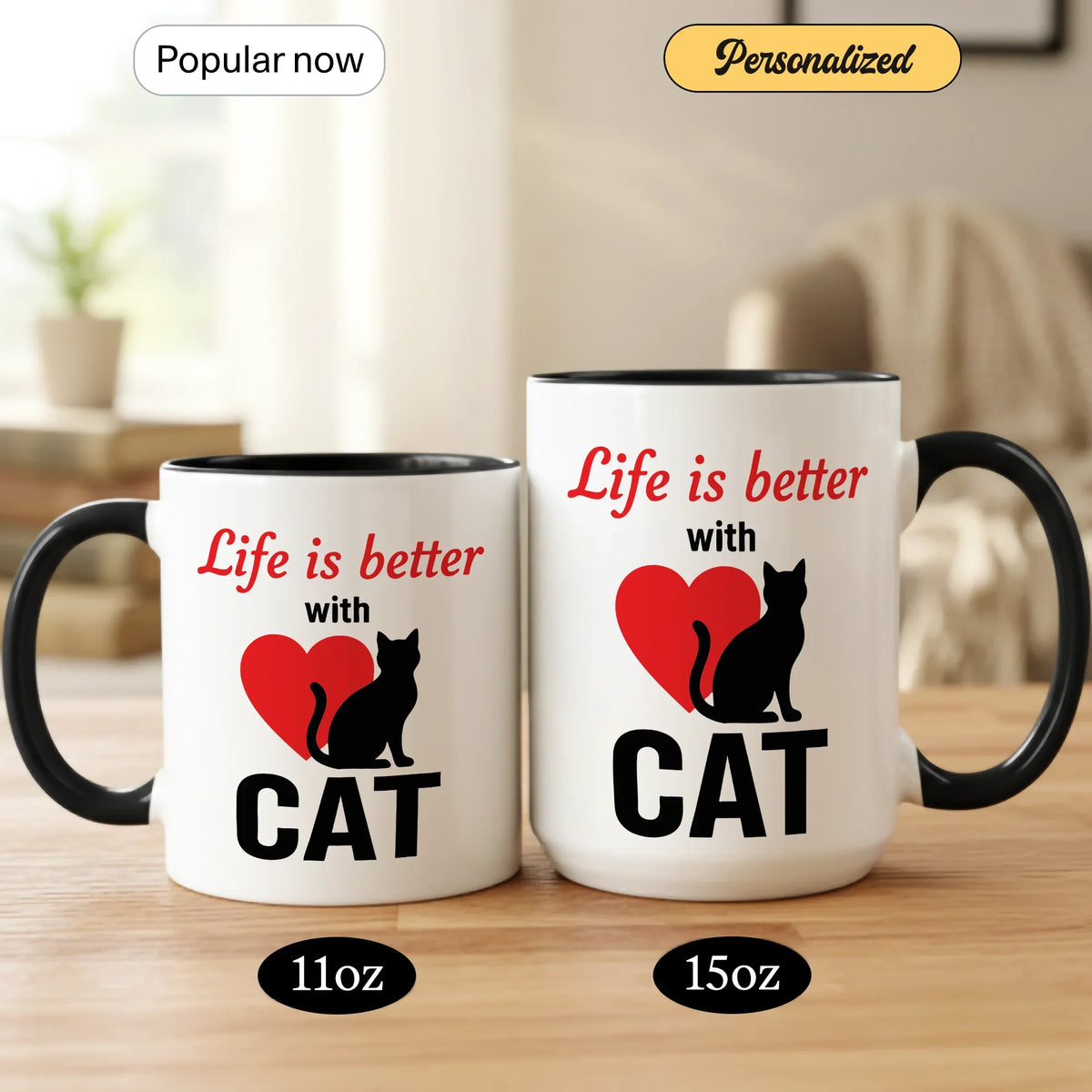Life is Better with Cat - Gift Mug - Faith In My Bag is a brand operated by Gemini Clothing LLC