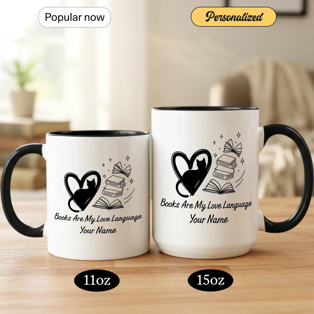 Books Are my Love Language - Personalized Gift Mug - Faith In My Bag is a brand operated by Gemini Clothing LLC