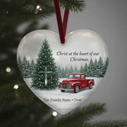 Christ At the Heart of Our Christmas Christmas - Personalized Christmas Ornament