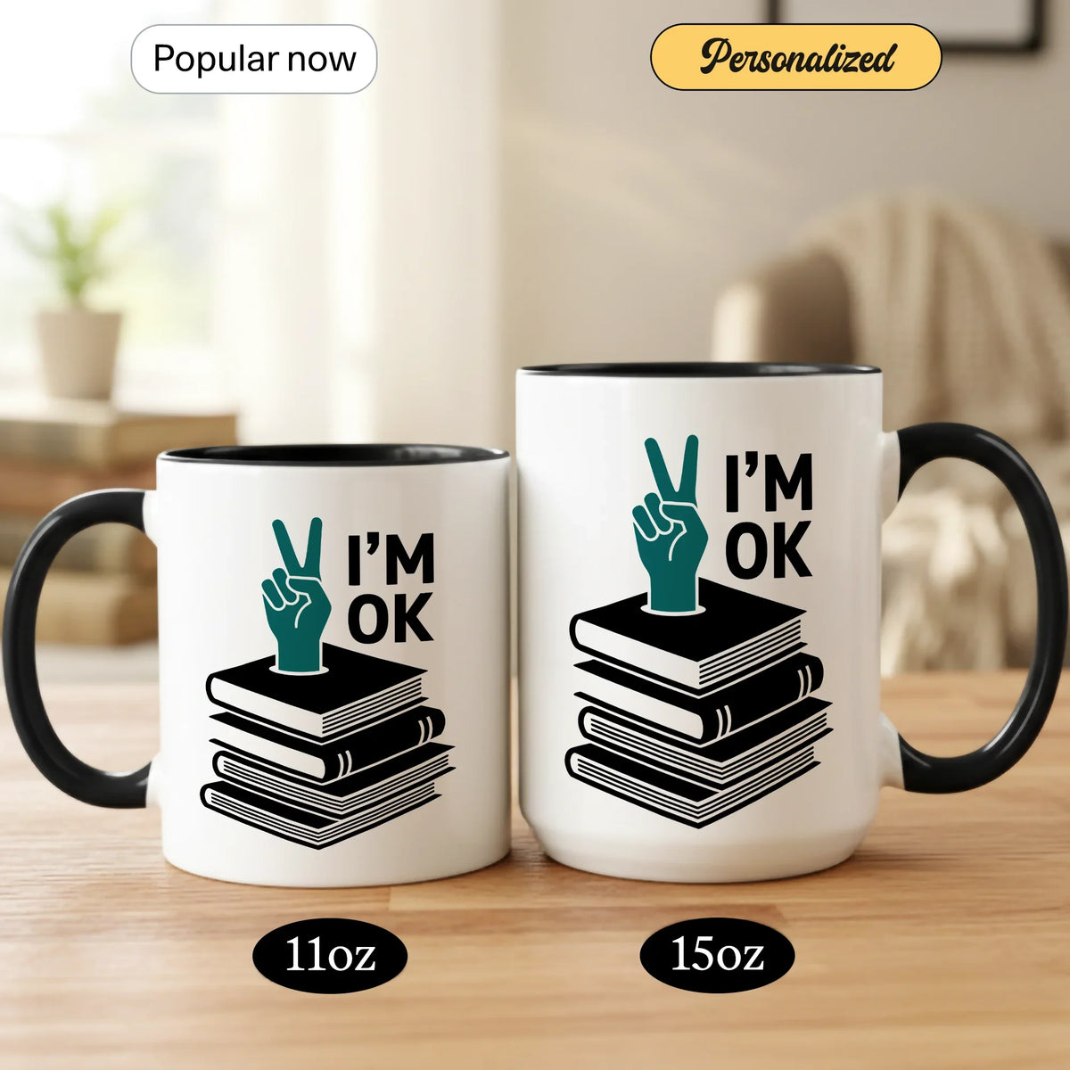 I'm OK Bookish Reading - Gift Mug - Faith In My Bag is a brand operated by Gemini Clothing LLC