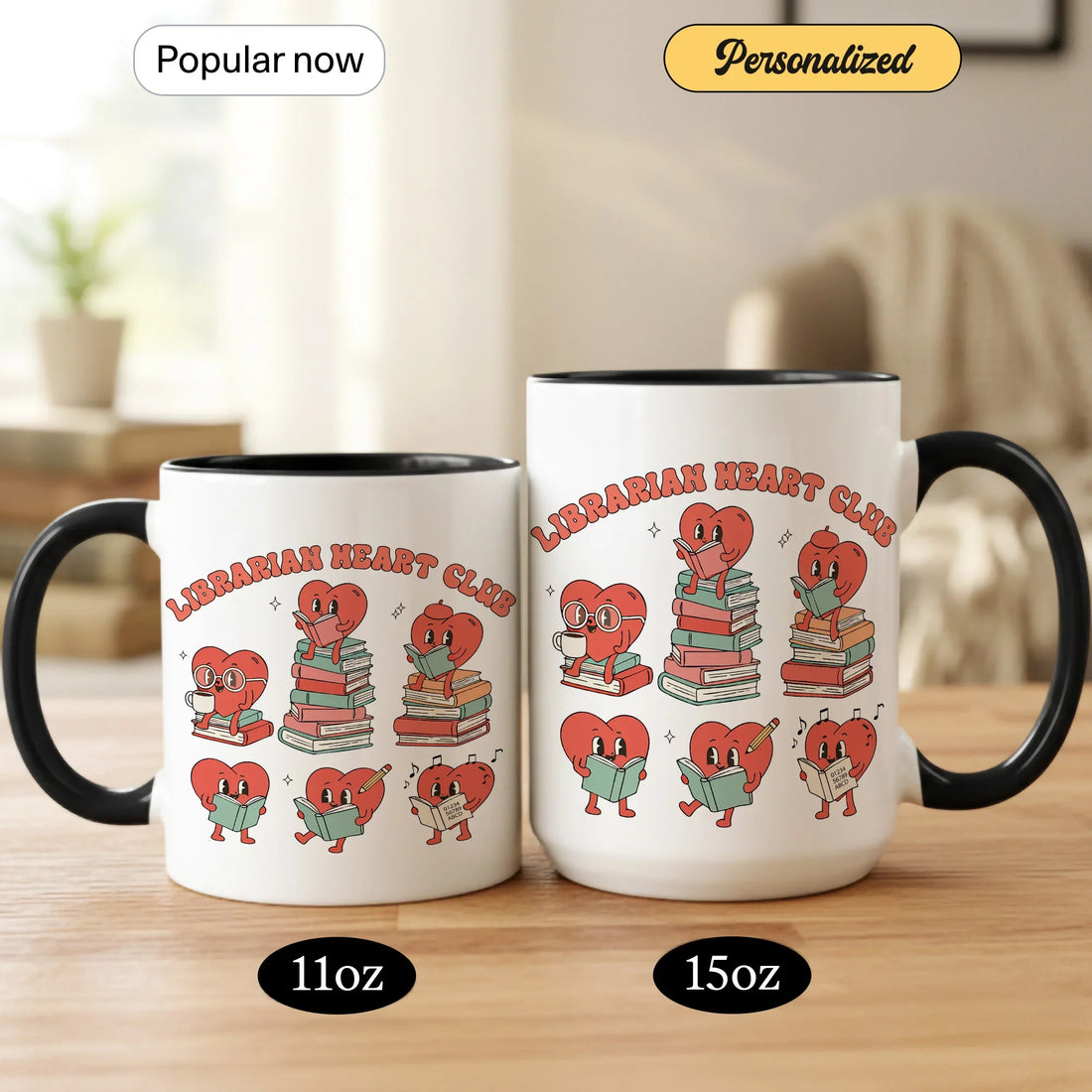 Librarian Heart Club Gift Mug - Faith In My Bag is a brand operated by Gemini Clothing LLC