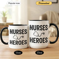 Nurses Are Heroes - Personalized Gift Mug - Faith In My Bag is a brand operated by Gemini Clothing LLC