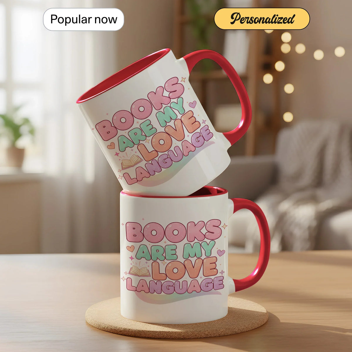 Books Are my Love Language - Gift Mug - Faith In My Bag is a brand operated by Gemini Clothing LLC