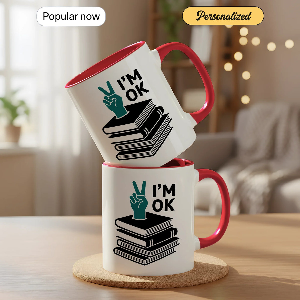 I'm OK Bookish Reading - Gift Mug - Faith In My Bag is a brand operated by Gemini Clothing LLC