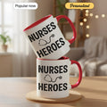 Nurses Are Heroes - Personalized Gift Mug - Faith In My Bag is a brand operated by Gemini Clothing LLC