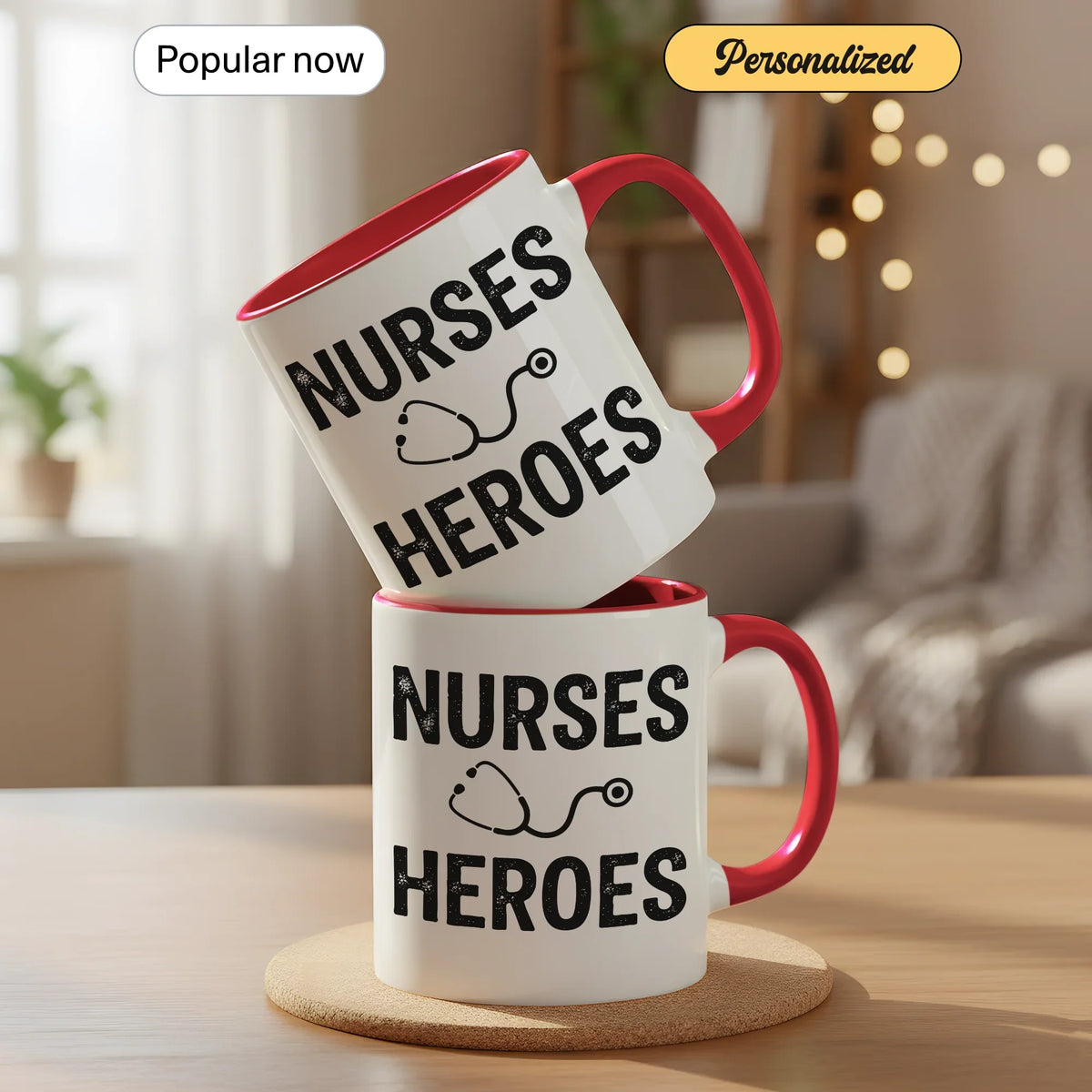 Nurses Are Heroes - Personalized Gift Mug - Faith In My Bag is a brand operated by Gemini Clothing LLC