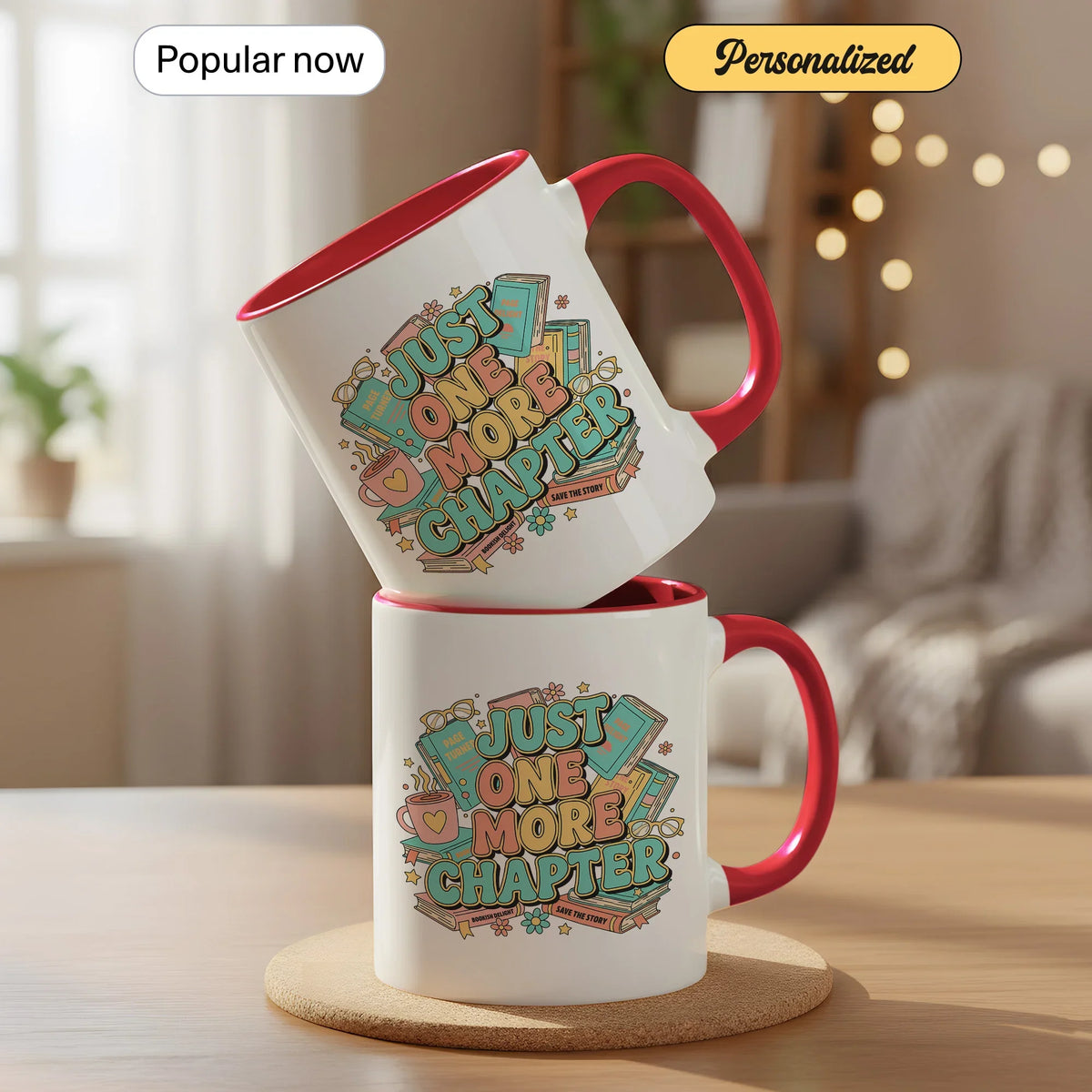 Just One More Chapter - Personalized Gift Mug - Faith In My Bag is a brand operated by Gemini Clothing LLC