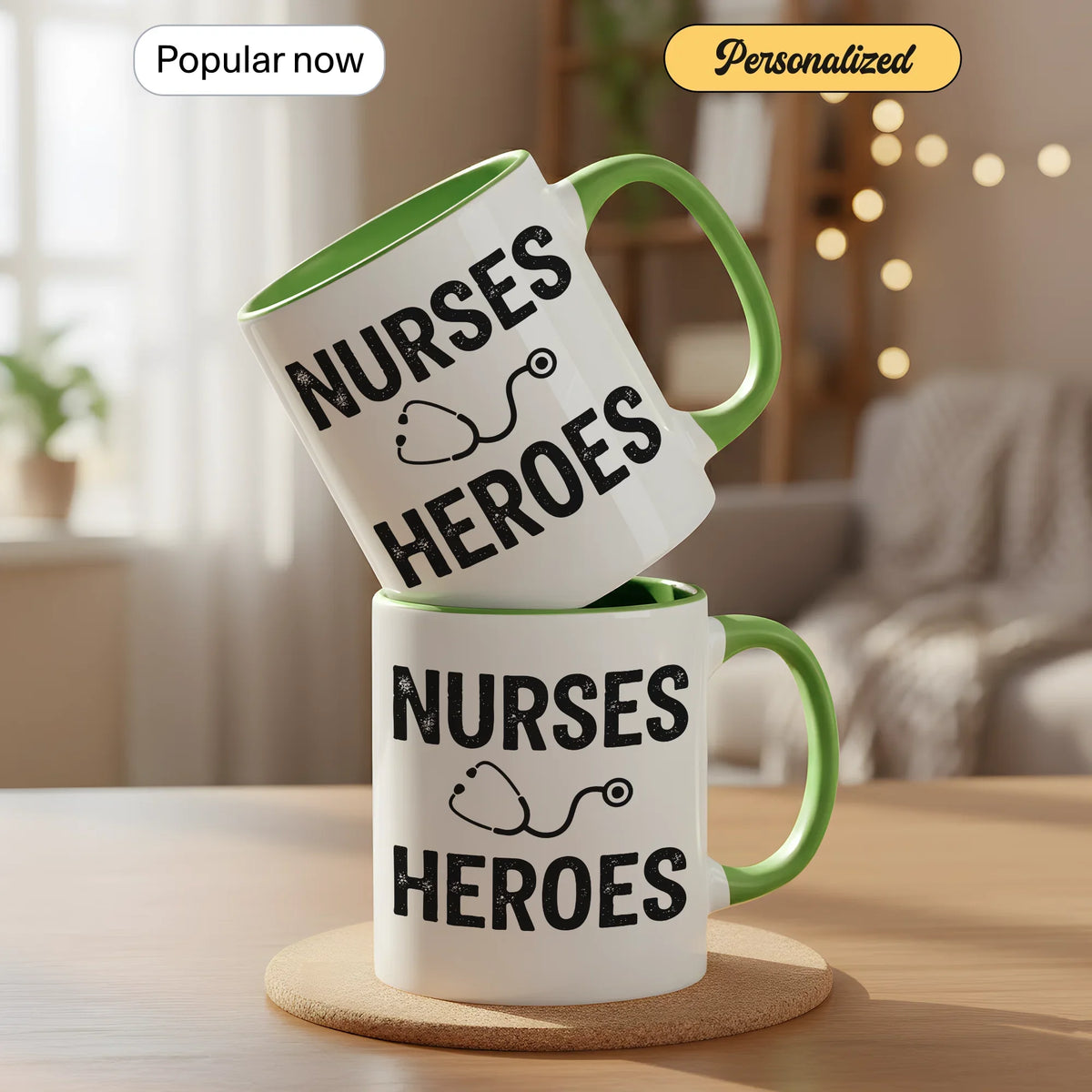 Nurses Are Heroes - Personalized Gift Mug - Faith In My Bag is a brand operated by Gemini Clothing LLC